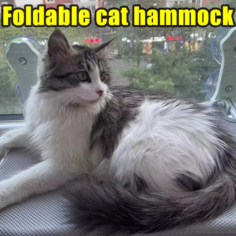New Suction Cup Cat Hammock Foldable Hammock Suspended Cat Nest Cat Bed Balcony Window Glass Cat Hammock Cat House