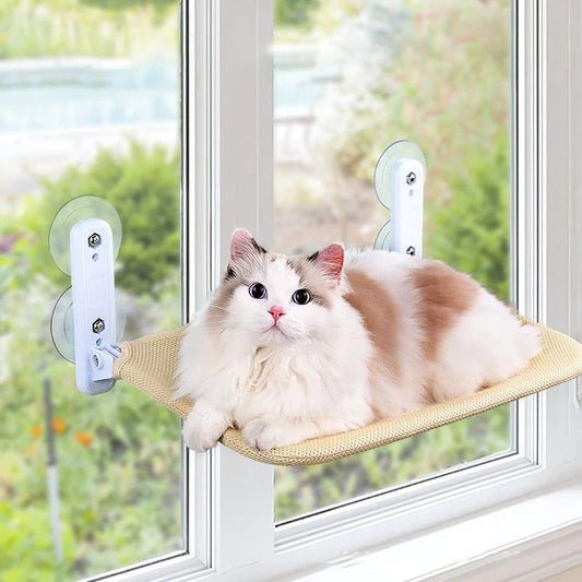 Foldable Cat Window Perch with Heavy-Duty Suction Cups