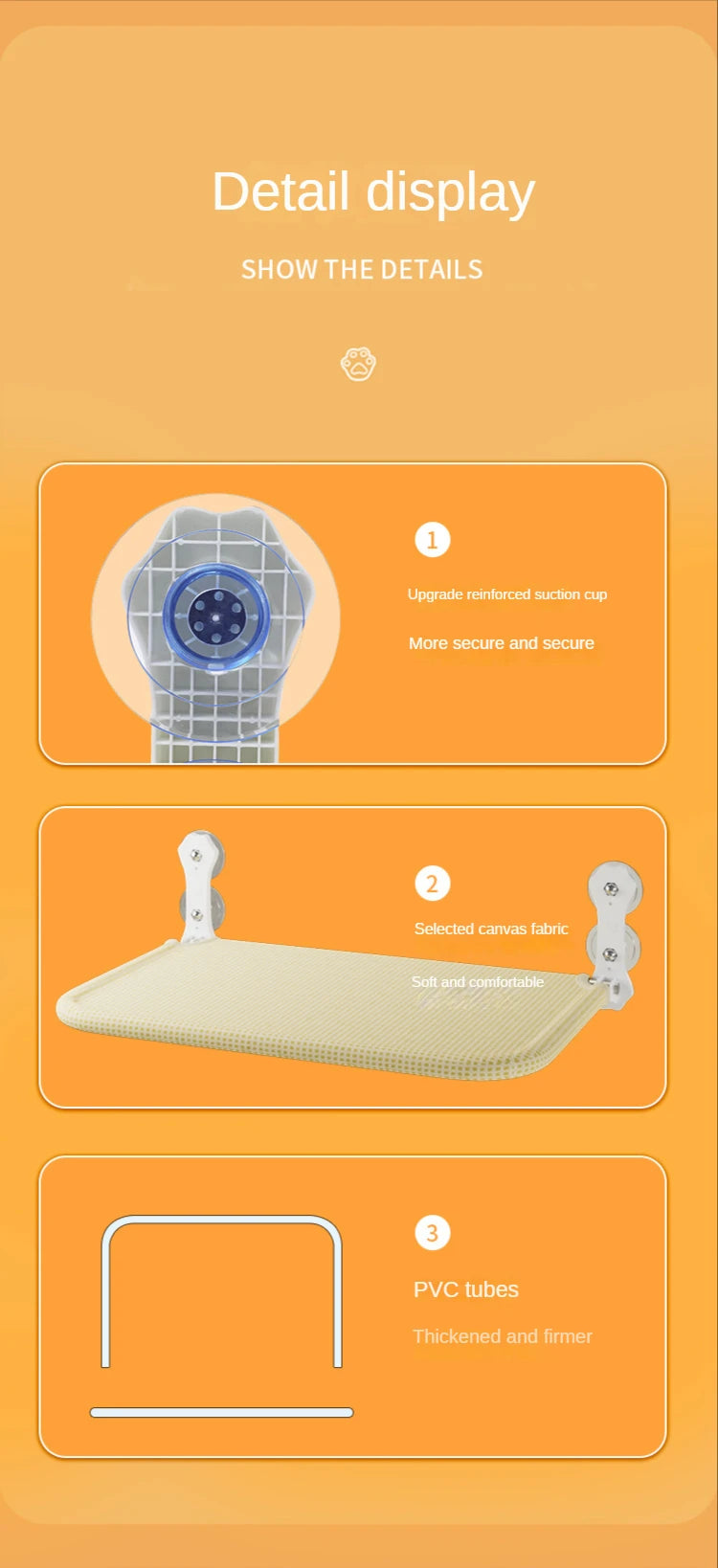 New Suction Cup Cat Hammock Foldable Hammock Suspended Cat Nest Cat Bed Balcony Window Glass Cat Hammock Cat House